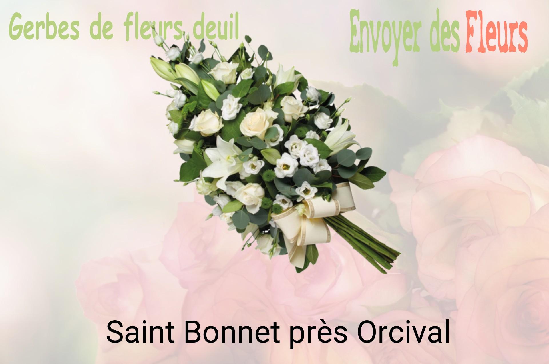 Gerbe de fleurs de deuil livrée à Saint-Bonnet-près-Orcival
